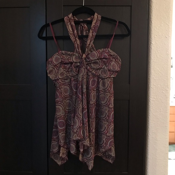 NWOT Flowy cami with multi strap - Picture 2 of 7